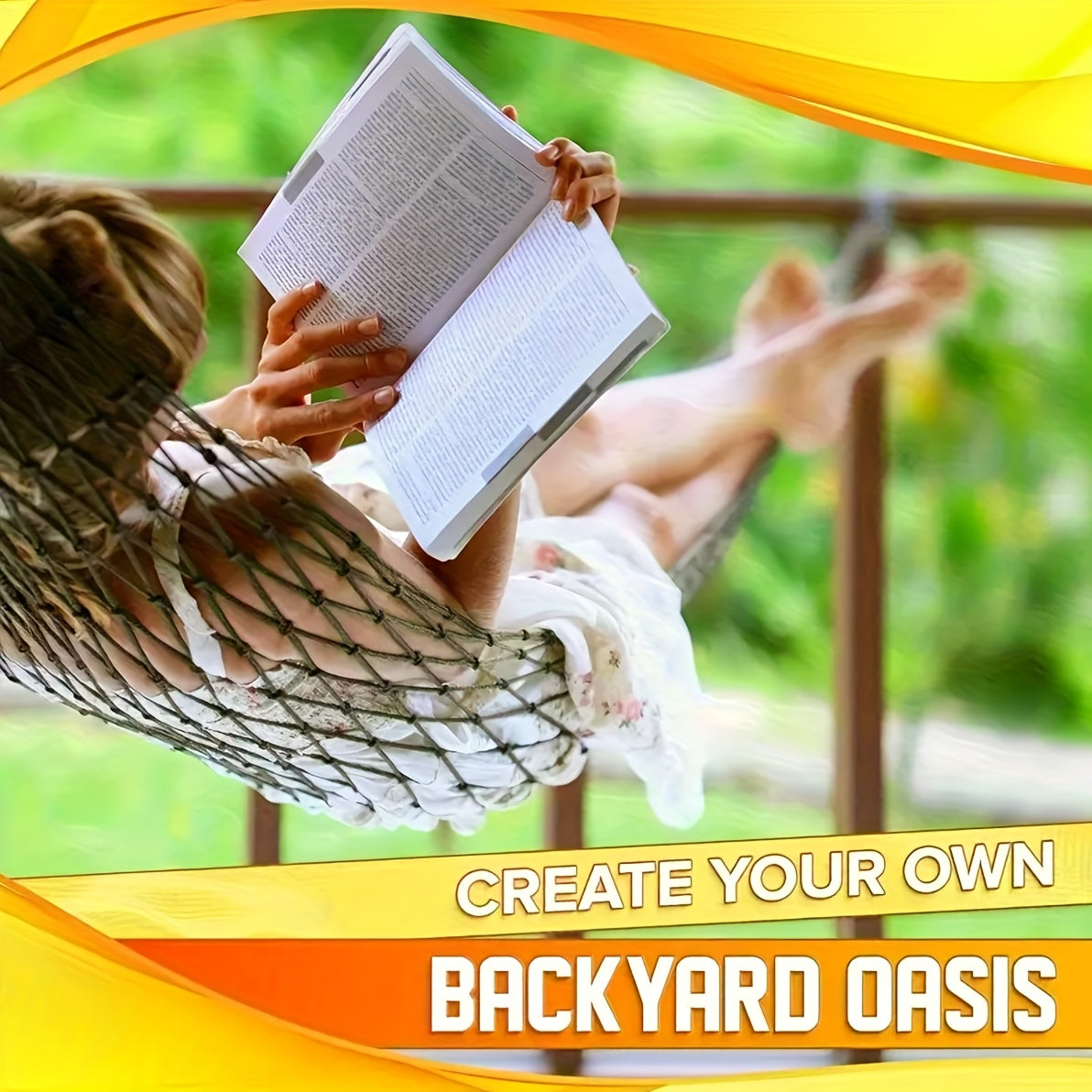 Durable Nylon Mesh Hammock for Outdoor Camping and Hiking - Lightweight, Breathable, and Easy to Install - Perfect for Relaxation in Backyard, Park, or Forest, Park Lounging | Simple Design | Sturdy Rope Attachment, Hammocks