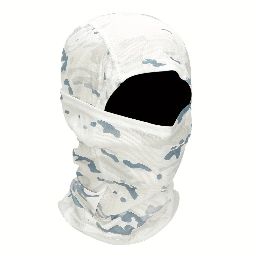 Camouflage Balaclava Cap for Outdoor Sports, Hiking, and Cycling - Sun Protection and Moisture-Wicking Headwear Christmas Gift