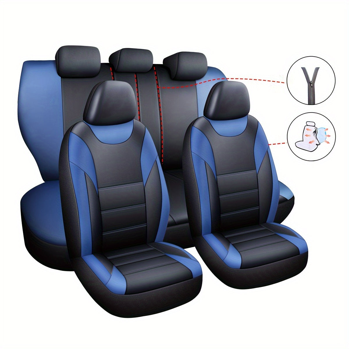 Universal Leather Car Seat Covers Front And Rear Seat Covers Suitable For 90% Of The Car Models