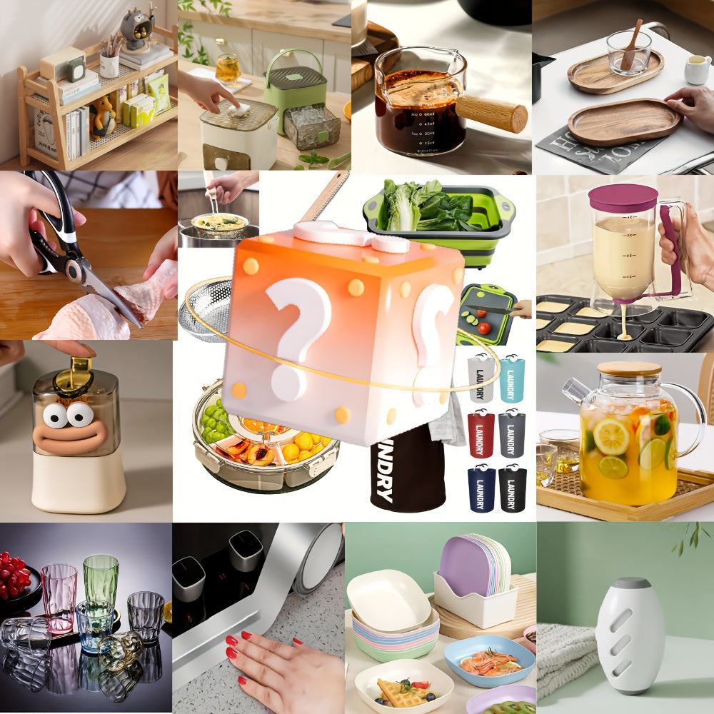 Mystery Box Surprise - Metal Kitchen Gadgets & Magic Accessories with Random Unique Items, No Electricity Needed, Food-Safe Packaging for Thrill-Seeking Shoppers, Novelty Items | Bold Packaging | Entertaining Concept, Cool Ki