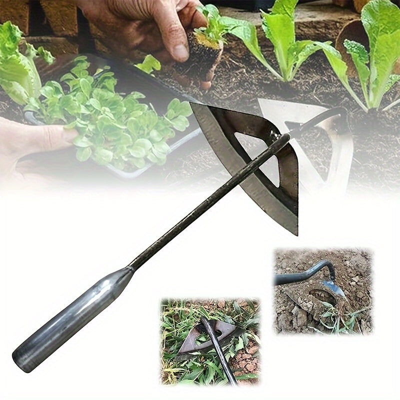 Premium GardenMaster All-Steel Hardened Hollow Hoe - Effortless Weeding, Raking, and Cultivating Tool for Efficient Garden Maintenance, Durable, Rust-Resistant, and Long-Lasting, Perfect for Vegetable Gardens, Garden Houses,