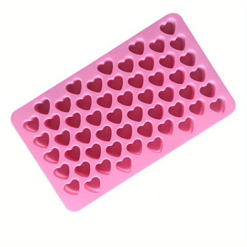 55 Compartment Heart-Shaped Silicone Candle Mold - Perfect for DIY Candles, Small Love Cakes, Chocolate Baking, and More - Food Safe Silicone - For Baking Enthusiasts & DIY Lovers - Ideal Gift for Valentine's Day & Birthdays