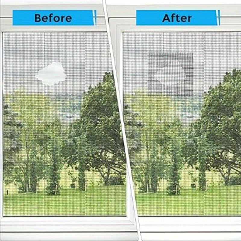 Strong Adhesive Screen Patch - 1pc Black Fiberglass Screen Repair Tape, 78.74IN - Waterproof Mesh Repair for Windows or Doors, Covering up Holes and Tears Instantly