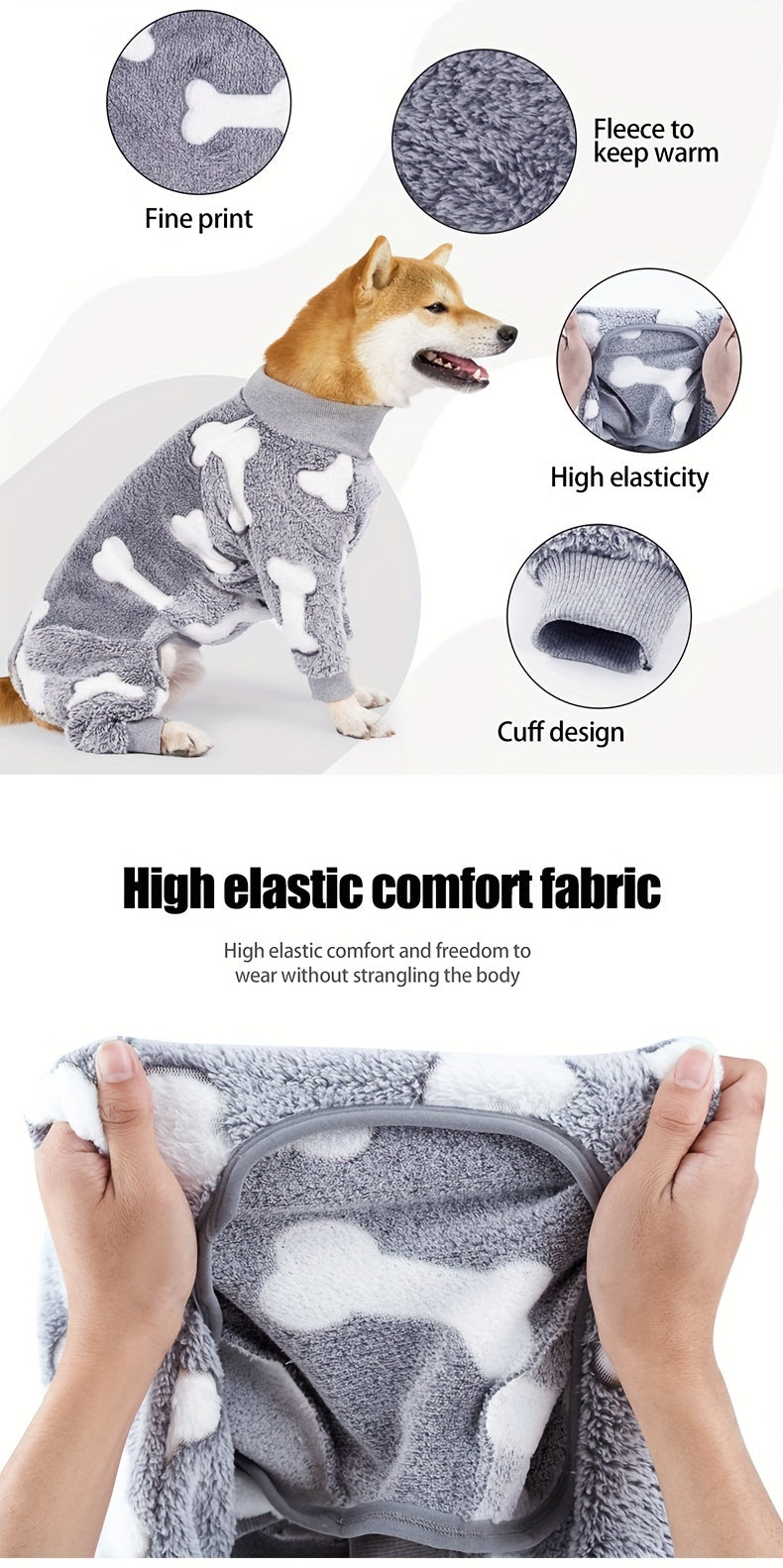 New Winter Pajamas For Pets, Large Dog Pajamas, Golden Hair Home Clothes, Anti-shedding, Dog Warm Soothing Pajamas