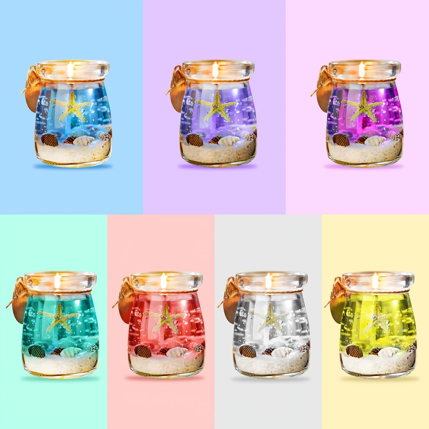 BlingFun Jelly Candle Making Kit, Includes Transparent Soft Jelly Wax 100gx4pcs, Wax Wicks x50, Wick Stickersx50 for Scented Candle Making and Wax Crafts