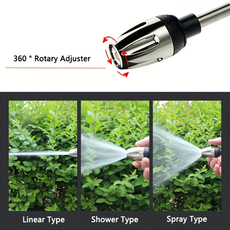 Universal 3/ 4 & 1/ 2 Inch Quick Connect Adapters Car Washing Water Gun - High-Pressure Multi-Purpose Garden Hose Nozzle with Foam Tank - Compact & Adjustable for Cars, Gardens, Pets & Outdoor Cleaning