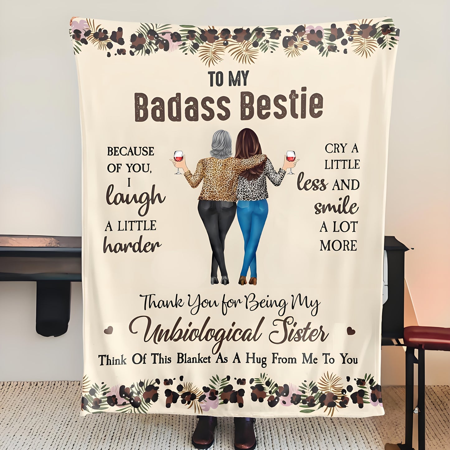 A Single Medical Thermal Blanket For My Dearest Friend. This Blanket Makes Me Laugh A Little Harder Because Of You - A Special Gift For A Best Friend, Sister, Or Any Woman In Your Life. Perfect For Friends, Loved Ones, Or As