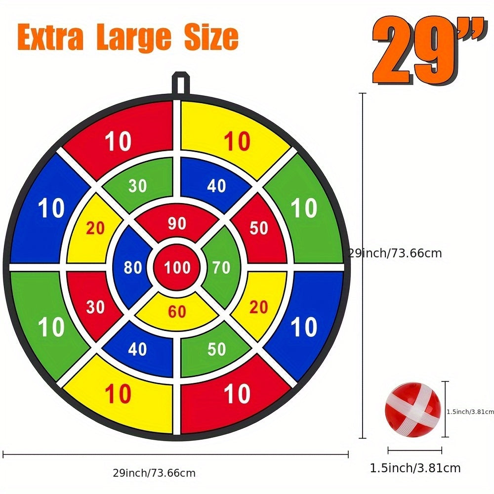 29" Large Dart Board For Kids, Kids Dart Board With Sticky Balls, Boys Toys, Indoor/SportOutdoor Fun Party Play Game Toys, Birthday Gifts For 3 4 5 6 7 8 9 10 11 12 Year OldBoys Girls