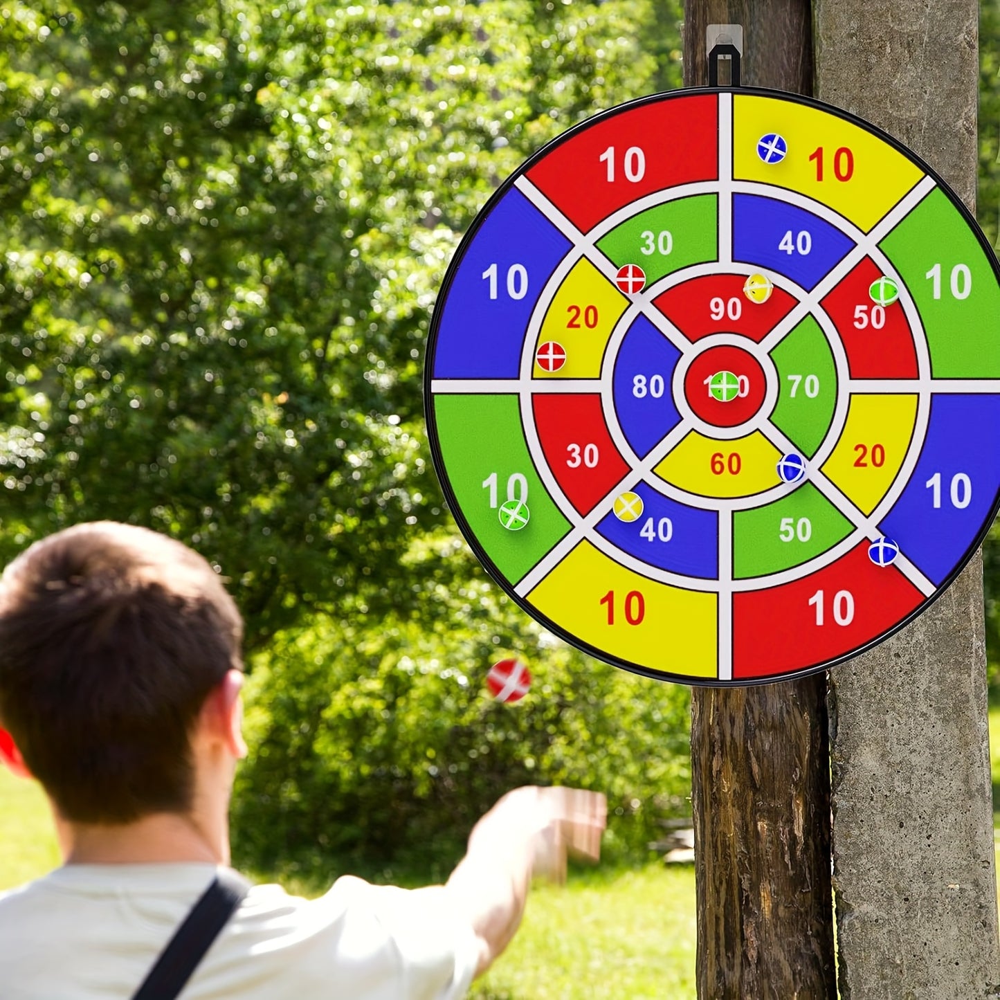 29" Large Dart Board For Kids, Kids Dart Board With Sticky Balls, Boys Toys, Indoor/SportOutdoor Fun Party Play Game Toys, Birthday Gifts For 3 4 5 6 7 8 9 10 11 12 Year OldBoys Girls