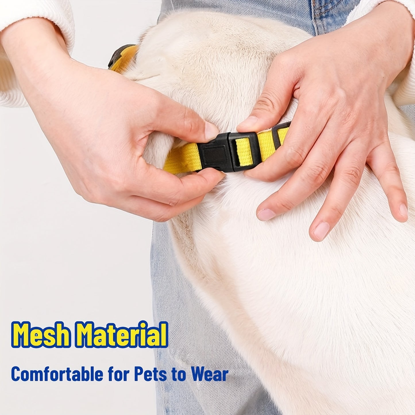 1pc PawPals Adjustable Breathable Dog Muzzle - Anti-Bite, Barking Control, Comfortable Fit, Easy to Wear & Clean, Polyester Mesh, Suitable for All Dog Breeds