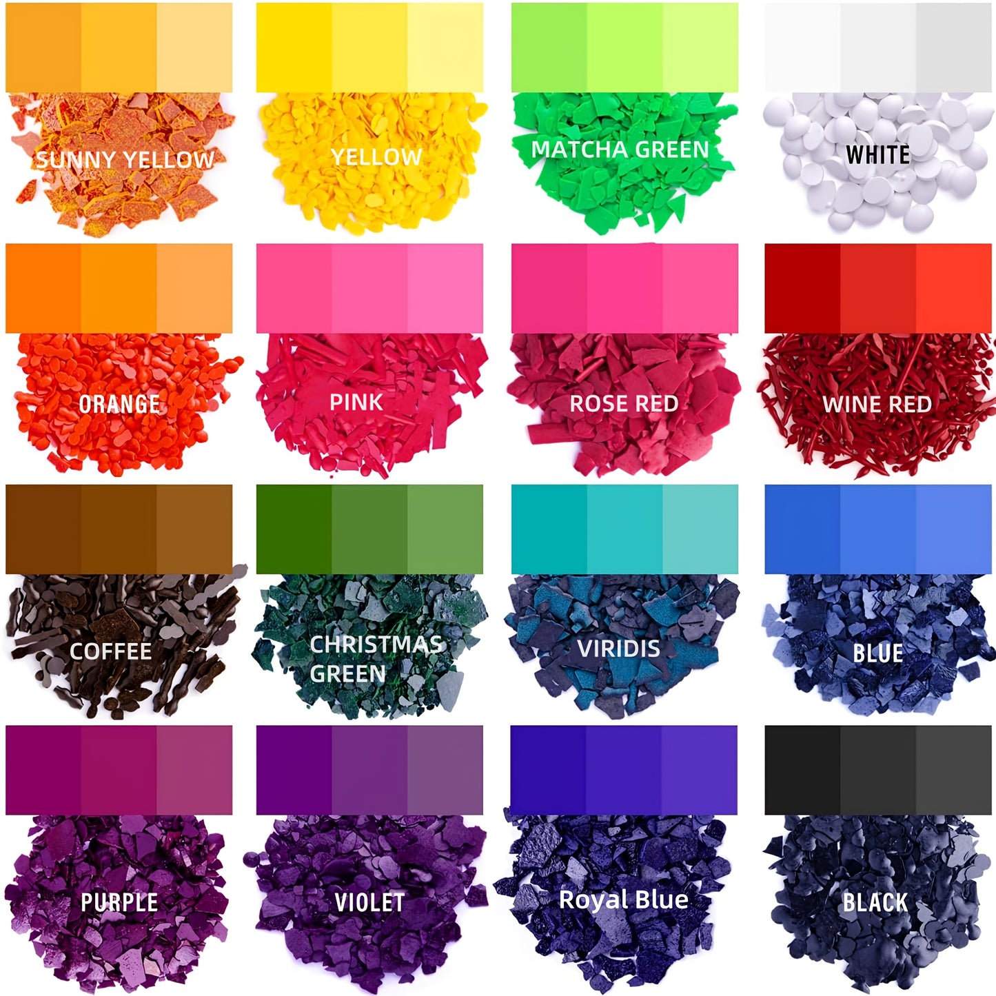 Wax Dye - 16 Colors 5g Each for Candle Dyeing