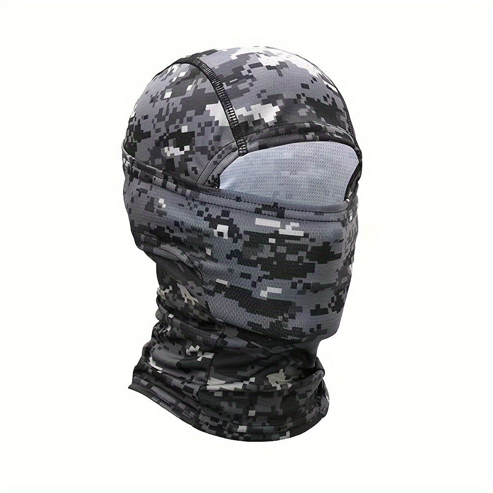 Camouflage Balaclava Cap for Outdoor Sports, Hiking, and Cycling - Sun Protection and Moisture-Wicking Headwear Christmas Gift