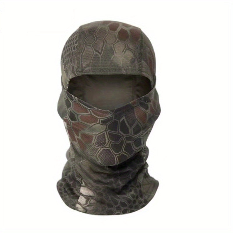 Camouflage Balaclava Cap for Outdoor Sports, Hiking, and Cycling - Sun Protection and Moisture-Wicking Headwear Christmas Gift