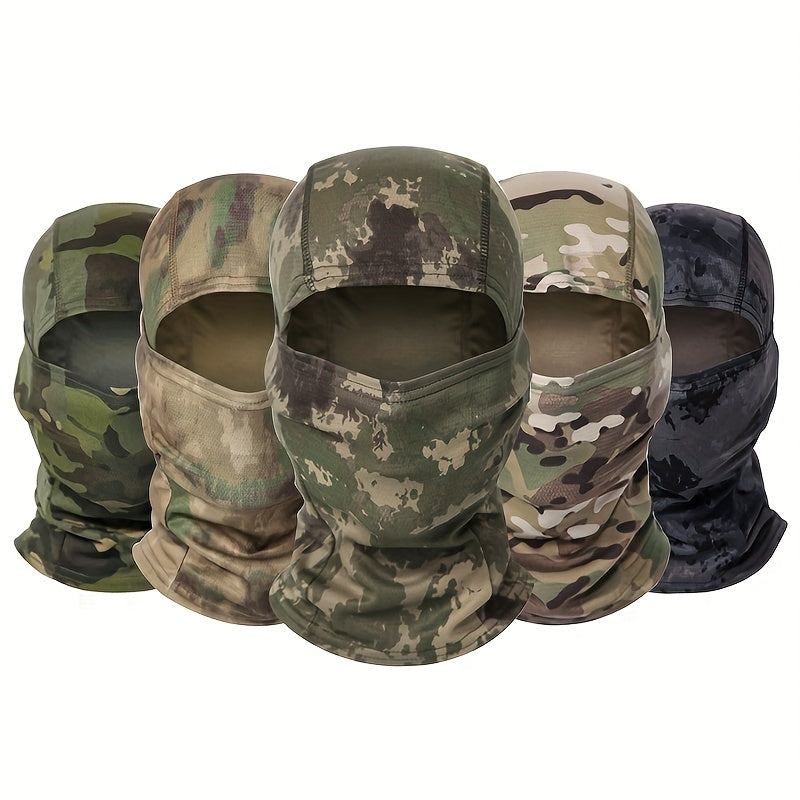 Camouflage Balaclava Cap for Outdoor Sports, Hiking, and Cycling - Sun Protection and Moisture-Wicking Headwear Christmas Gift