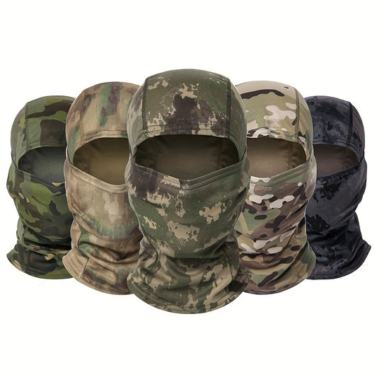 Camouflage Balaclava Cap for Outdoor Sports, Hiking, and Cycling - Sun Protection and Moisture-Wicking Headwear Christmas Gift