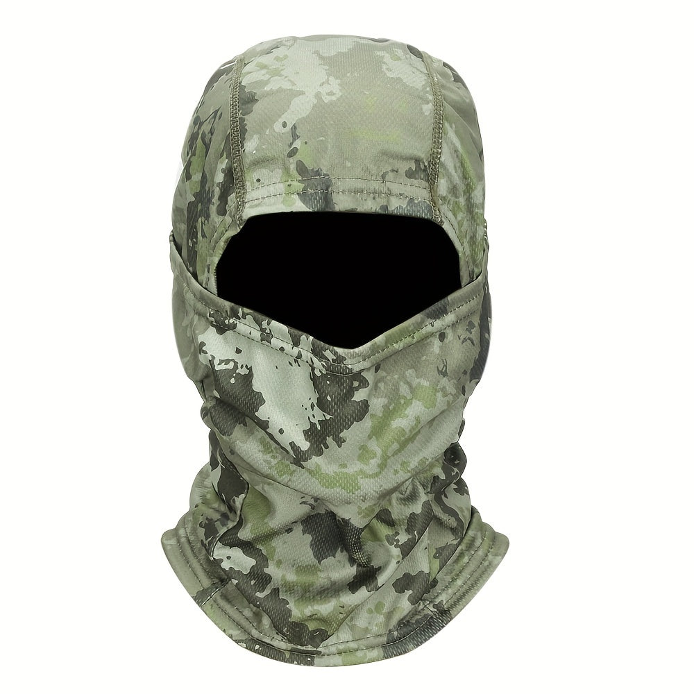 Camouflage Balaclava Cap for Outdoor Sports, Hiking, and Cycling - Sun Protection and Moisture-Wicking Headwear Christmas Gift