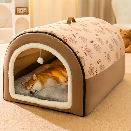 1pc Removable and Washable Four Seasons Universal Dog Kennel, Warm Enclosed Dog Bed