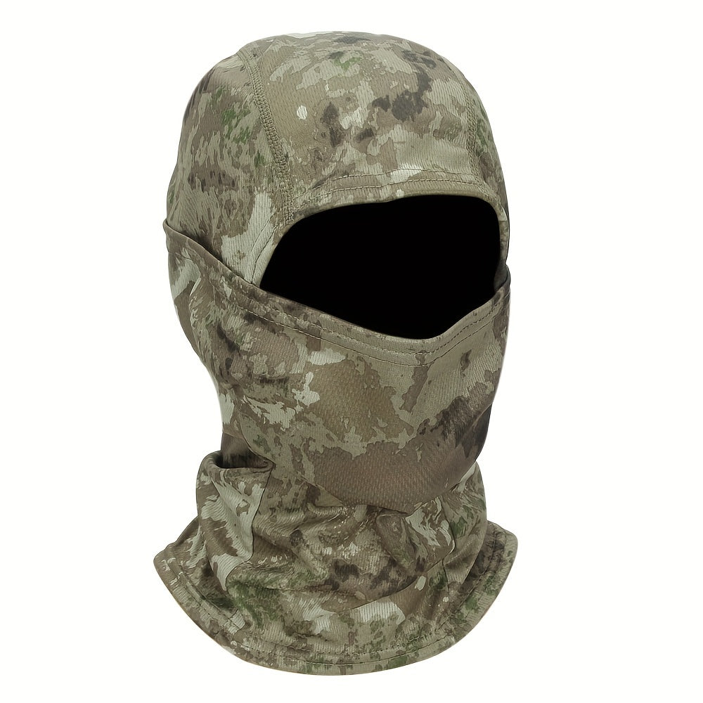 Camouflage Balaclava Cap for Outdoor Sports, Hiking, and Cycling - Sun Protection and Moisture-Wicking Headwear Christmas Gift