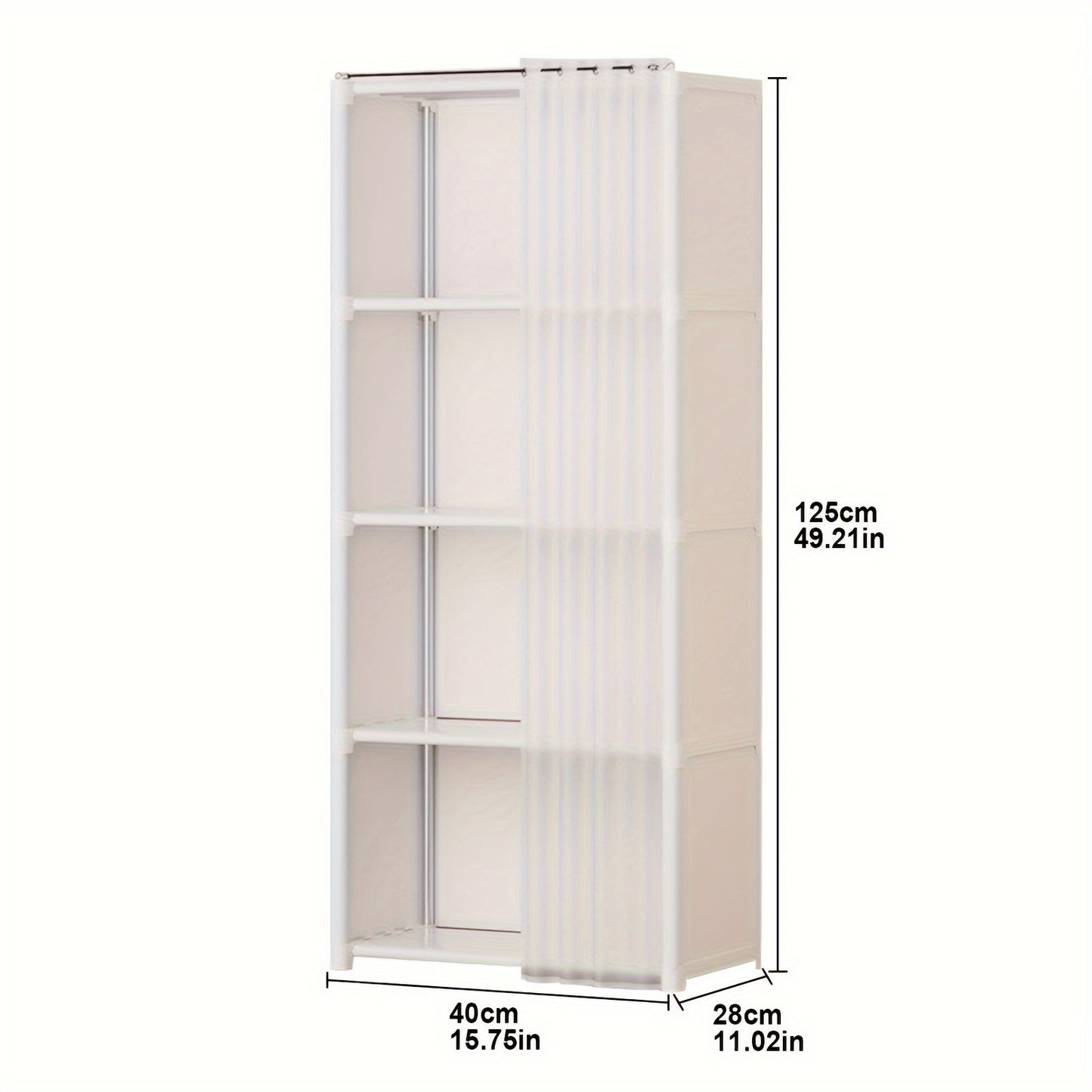 [White Space-Saving Bookcase] 5/6-Tier White Bookcase - Space-Saving Dustproof Storage Rack - Versatile Display Cabinet