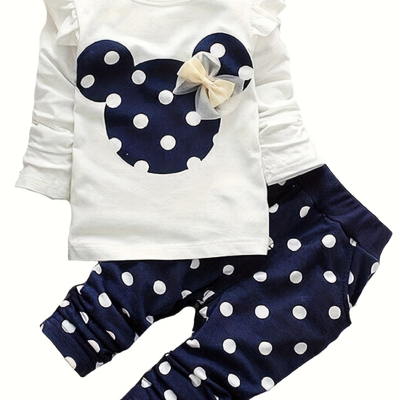 Baby Girl Clothes 2 Pieces Long Sleeved Cute Toddler Infant Outfits Kids Tops and Pants Set