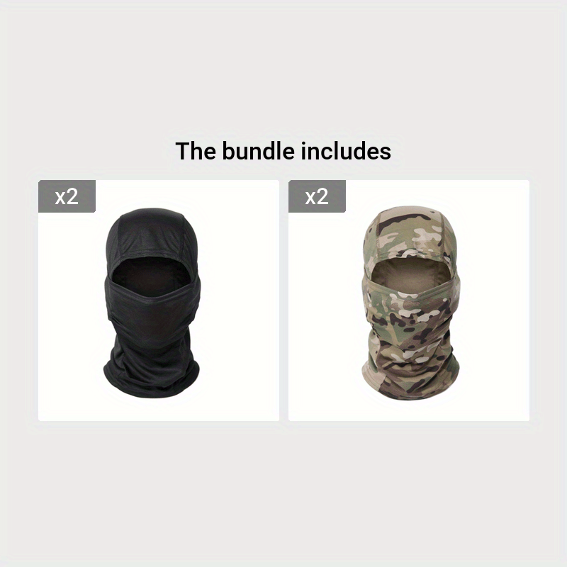 Camouflage Balaclava Cap for Outdoor Sports, Hiking, and Cycling - Sun Protection and Moisture-Wicking Headwear Christmas Gift