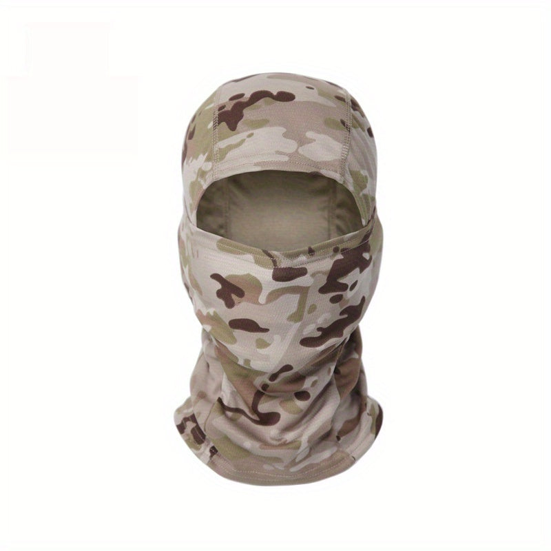 Camouflage Balaclava Cap for Outdoor Sports, Hiking, and Cycling - Sun Protection and Moisture-Wicking Headwear Christmas Gift