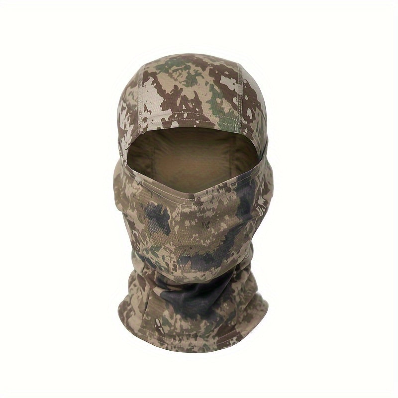 Camouflage Balaclava Cap for Outdoor Sports, Hiking, and Cycling - Sun Protection and Moisture-Wicking Headwear Christmas Gift