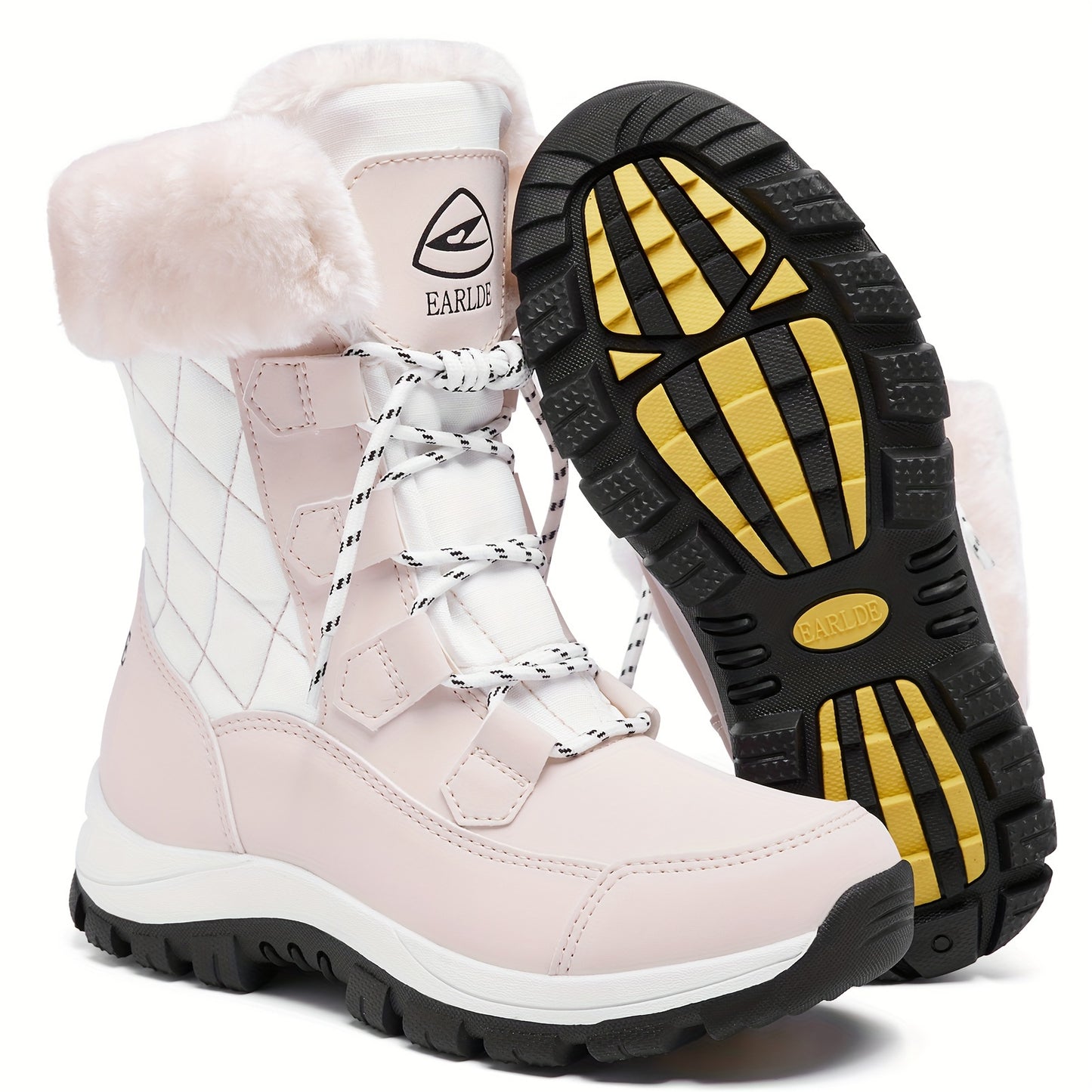 Snow Boots For Women Waterproof Outdoor Warm Walking Shoes Mid-Calf Hiking Booties Non Slip Women's Winter Boots