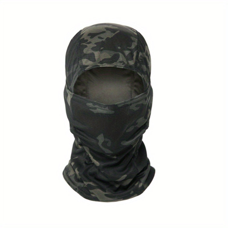 Camouflage Balaclava Cap for Outdoor Sports, Hiking, and Cycling - Sun Protection and Moisture-Wicking Headwear Christmas Gift