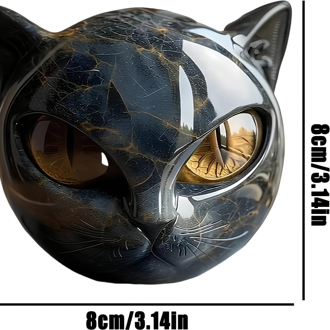 Luxurious Black Cat Stone Carvings, Magnificent Black Cat Sculptures, Black Obsidian Kitten Statues, Solemn Residential Style and Exquisite Gifts, Creative Resin  Statue Ornaments