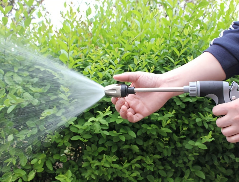 Universal 3/ 4 & 1/ 2 Inch Quick Connect Adapters Car Washing Water Gun - High-Pressure Multi-Purpose Garden Hose Nozzle with Foam Tank - Compact & Adjustable for Cars, Gardens, Pets & Outdoor Cleaning