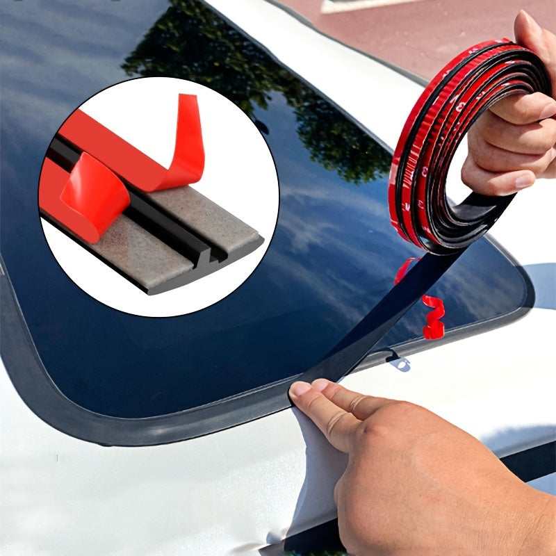 78.74inch Car Sealing Strip for Front Windshield, T-Shaped Seal for Sunroof to Prevent Leaks And Soundproofing.