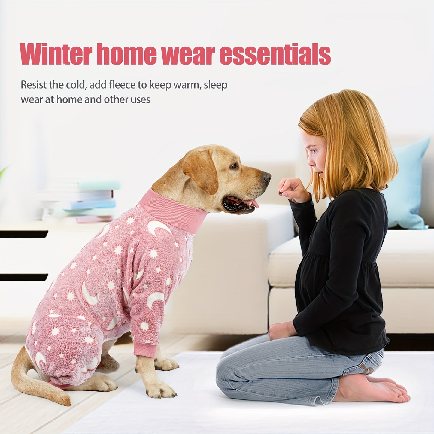 New Winter Pajamas For Pets, Large Dog Pajamas, Golden Hair Home Clothes, Anti-shedding, Dog Warm Soothing Pajamas