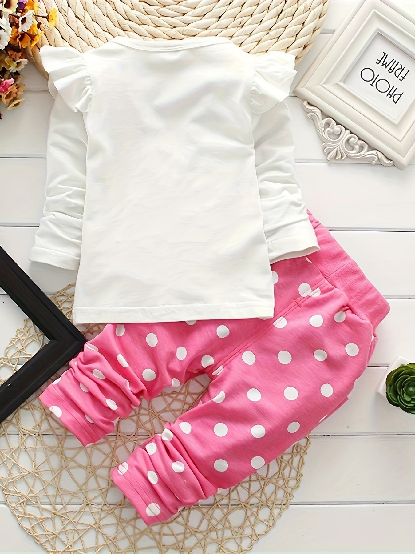 Baby Girl Clothes 2 Pieces Long Sleeved Cute Toddler Infant Outfits Kids Tops and Pants Set