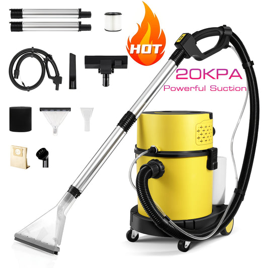 Ultimate 5.5 Peak HP 4-in-1 Portable Vacuum: 6 Gallon Wet/ Dry Shop Vac Carpet Cleaner for Home and Shop - Ideal for Carpets, Floors, Upholstery, Cars, and More!