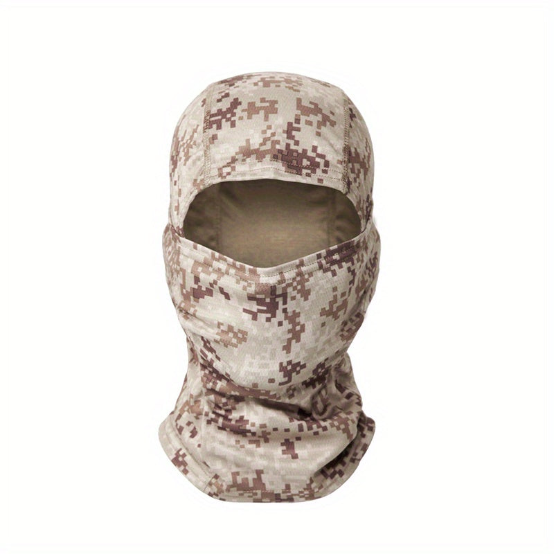 Camouflage Balaclava Cap for Outdoor Sports, Hiking, and Cycling - Sun Protection and Moisture-Wicking Headwear Christmas Gift