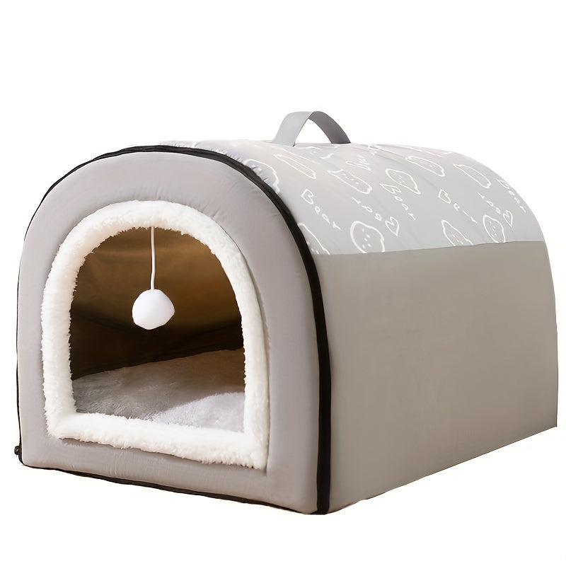 1pc Removable and Washable Four Seasons Universal Dog Kennel, Warm Enclosed Dog Bed