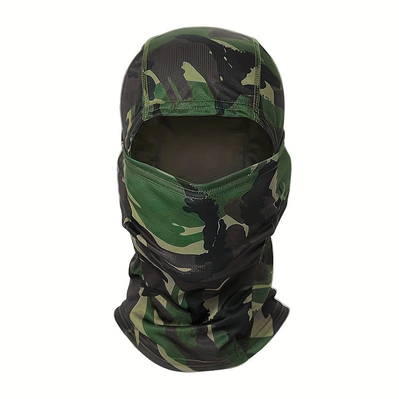 Camouflage Balaclava Cap for Outdoor Sports, Hiking, and Cycling - Sun Protection and Moisture-Wicking Headwear Christmas Gift