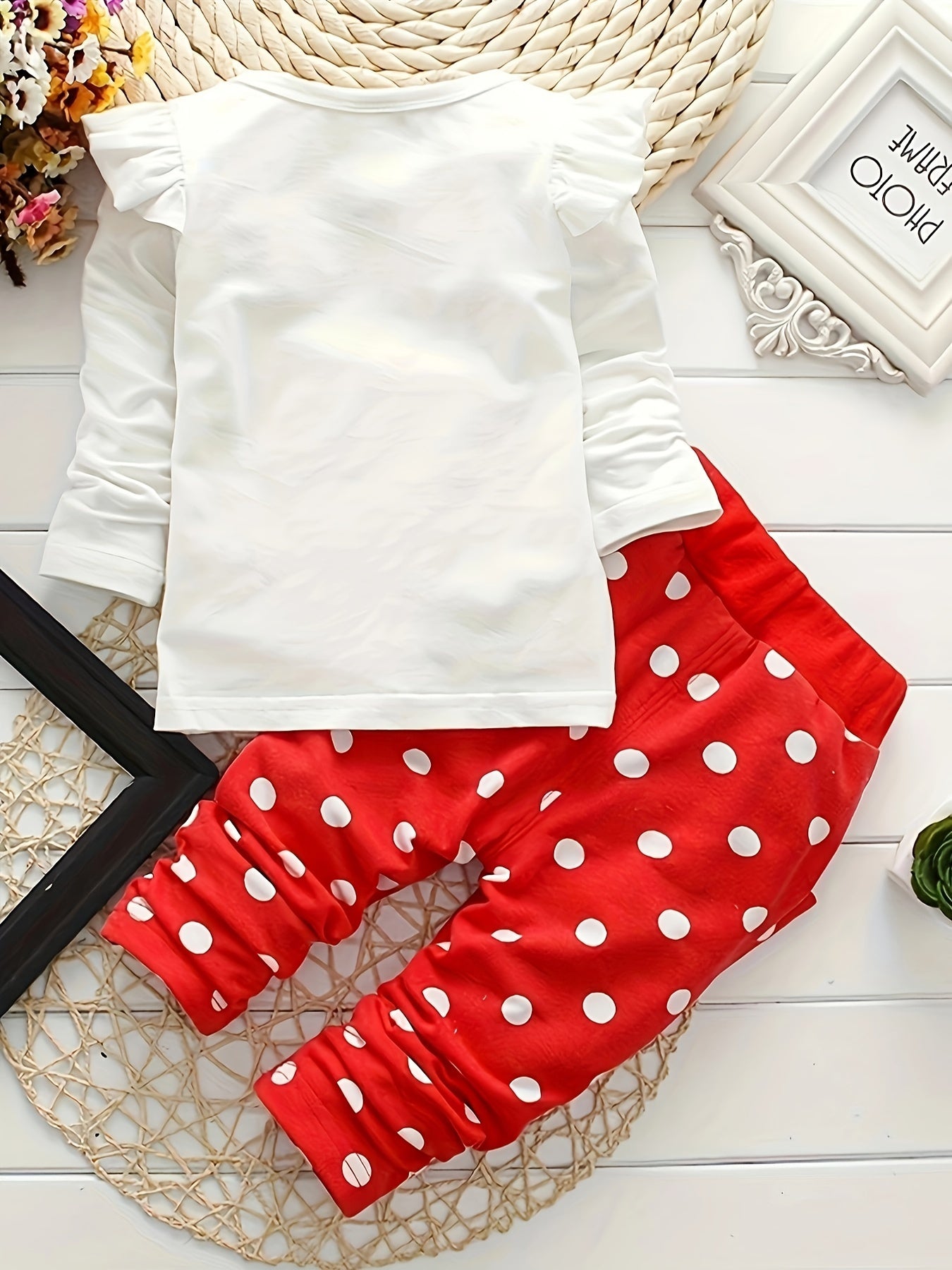 Baby Girl Clothes 2 Pieces Long Sleeved Cute Toddler Infant Outfits Kids Tops and Pants Set