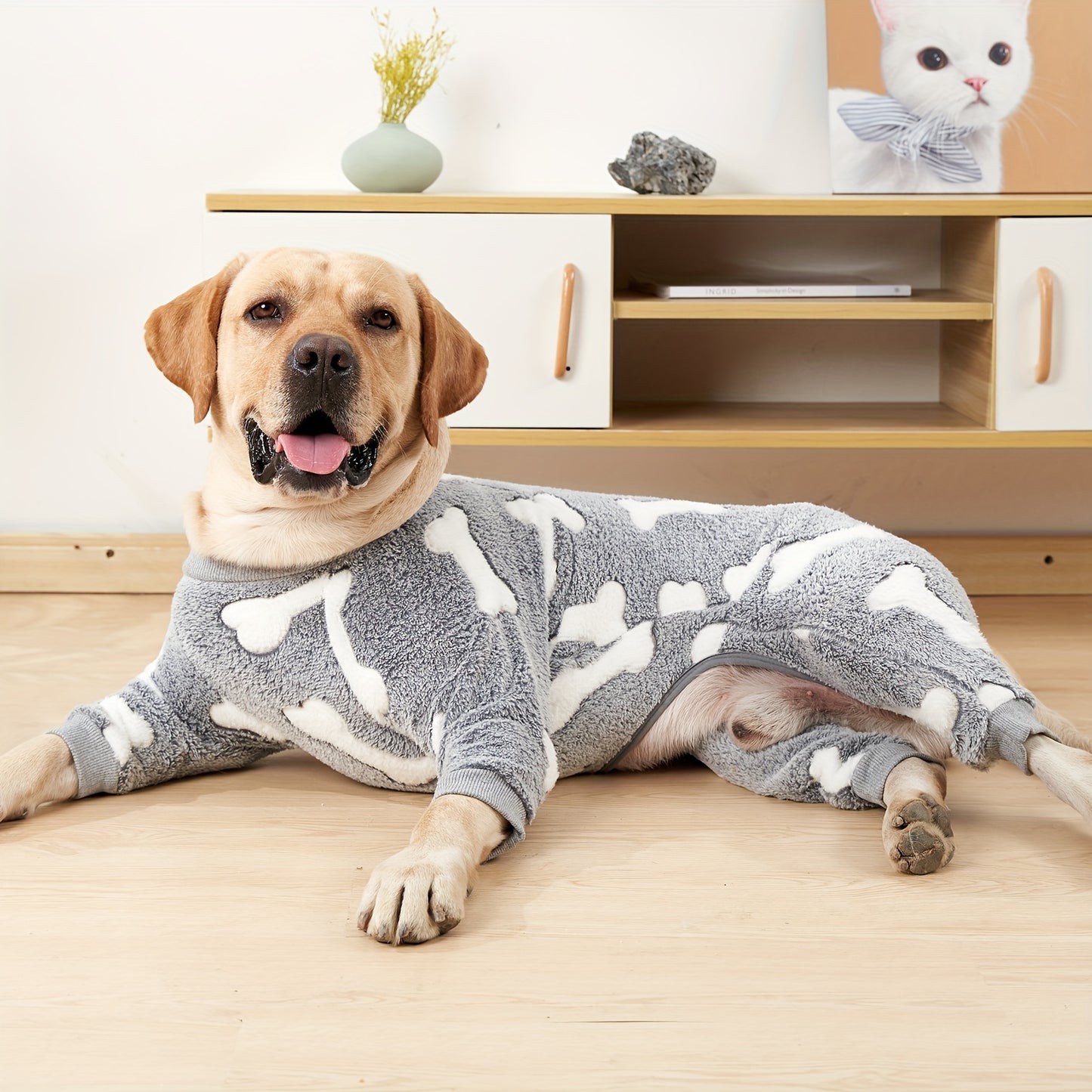 New Winter Pajamas For Pets, Large Dog Pajamas, Golden Hair Home Clothes, Anti-shedding, Dog Warm Soothing Pajamas