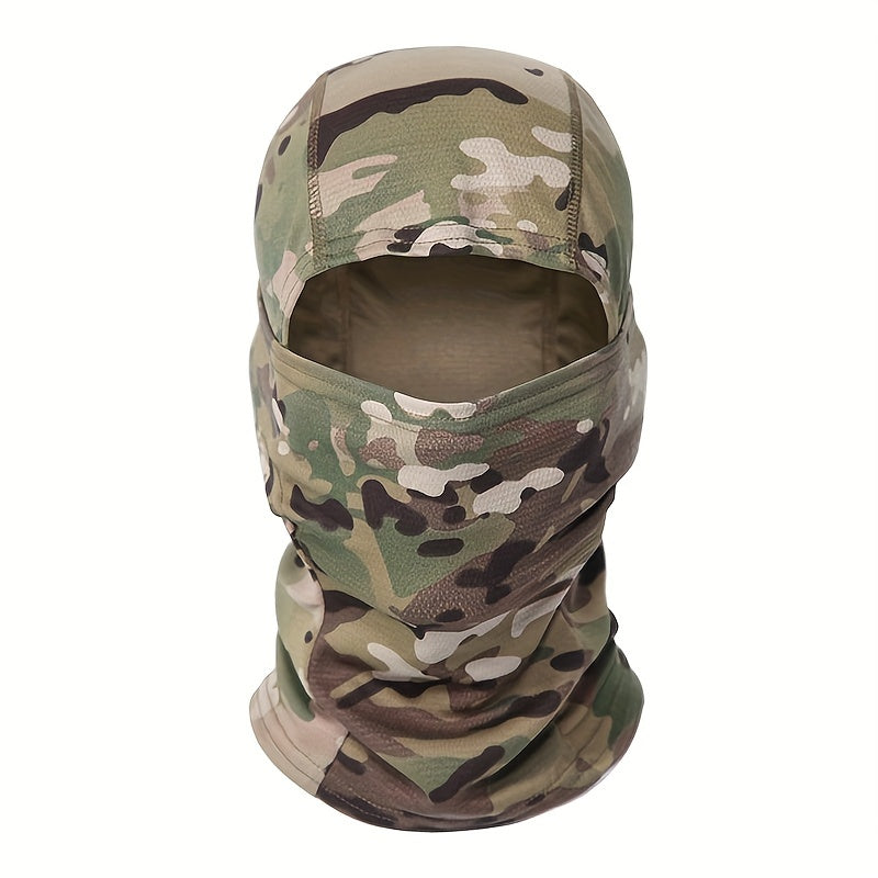 Camouflage Balaclava Cap for Outdoor Sports, Hiking, and Cycling - Sun Protection and Moisture-Wicking Headwear Christmas Gift