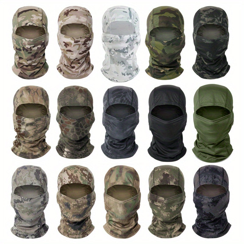 Camouflage Balaclava Cap for Outdoor Sports, Hiking, and Cycling - Sun Protection and Moisture-Wicking Headwear Christmas Gift