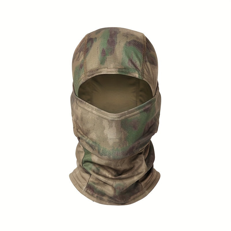 Camouflage Balaclava Cap for Outdoor Sports, Hiking, and Cycling - Sun Protection and Moisture-Wicking Headwear Christmas Gift