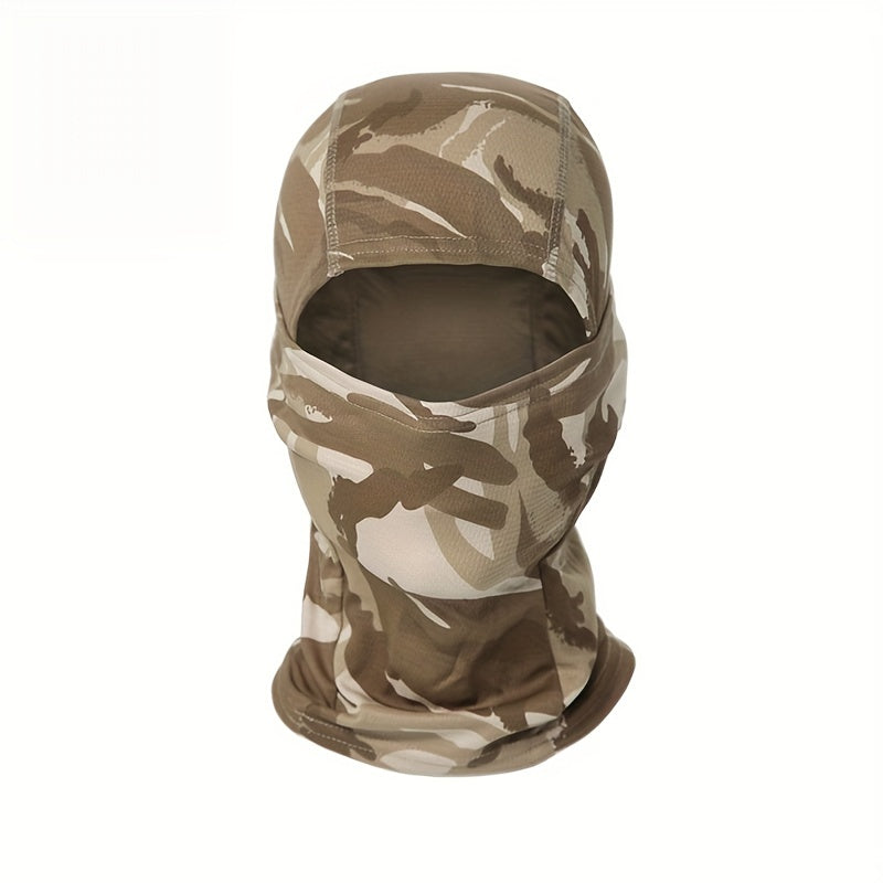 Camouflage Balaclava Cap for Outdoor Sports, Hiking, and Cycling - Sun Protection and Moisture-Wicking Headwear Christmas Gift