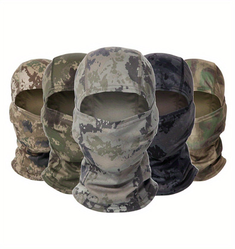 Camouflage Balaclava Cap for Outdoor Sports, Hiking, and Cycling - Sun Protection and Moisture-Wicking Headwear Christmas Gift