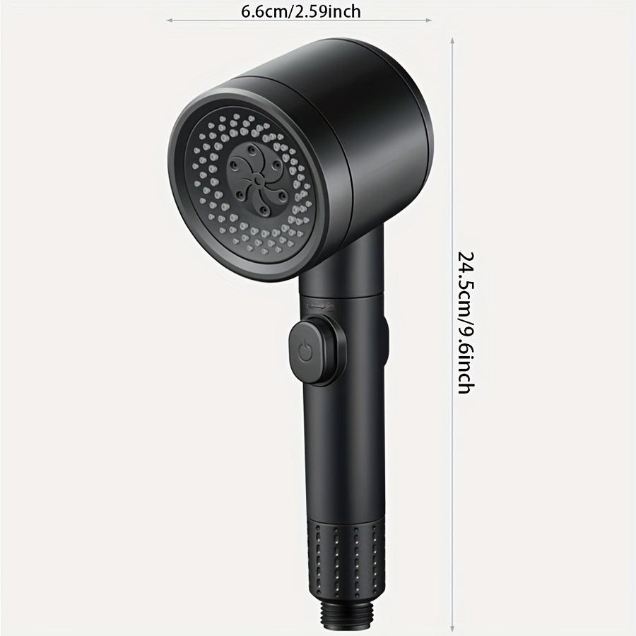 1pc High-pressure Shower Head, Handheld High-pressure Water-saving Shower Head, 3-mode Adjustable Filter Shower Head, Bathroom Accessories