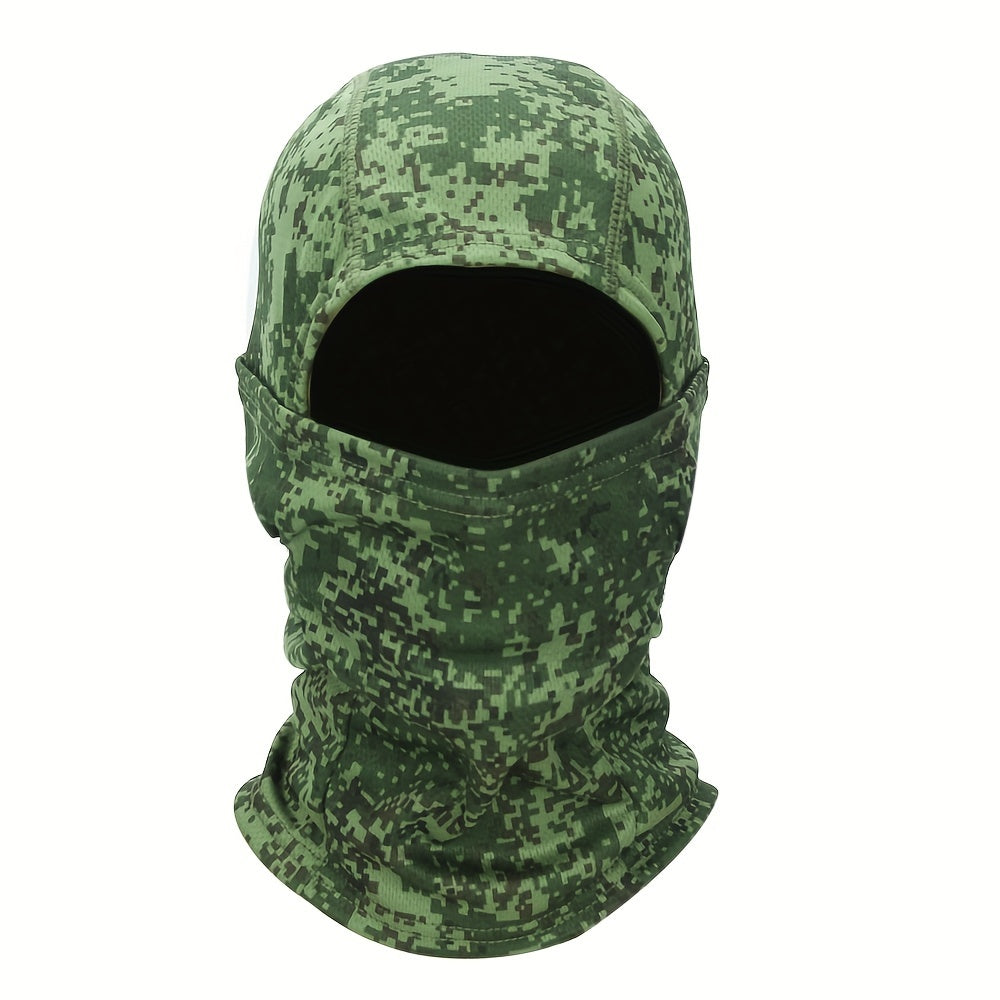 Camouflage Balaclava Cap for Outdoor Sports, Hiking, and Cycling - Sun Protection and Moisture-Wicking Headwear Christmas Gift