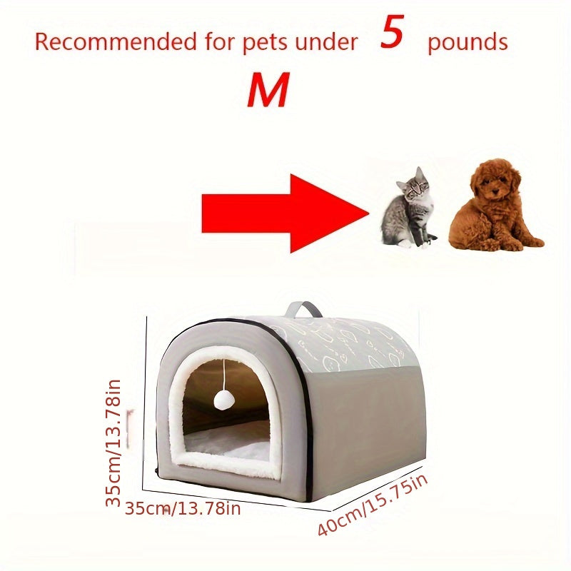 1pc Removable and Washable Four Seasons Universal Dog Kennel, Warm Enclosed Dog Bed