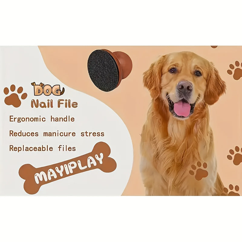 Stress-Free Dog Nail File - Durable PP Material, Scratch Square Design for Small Pets