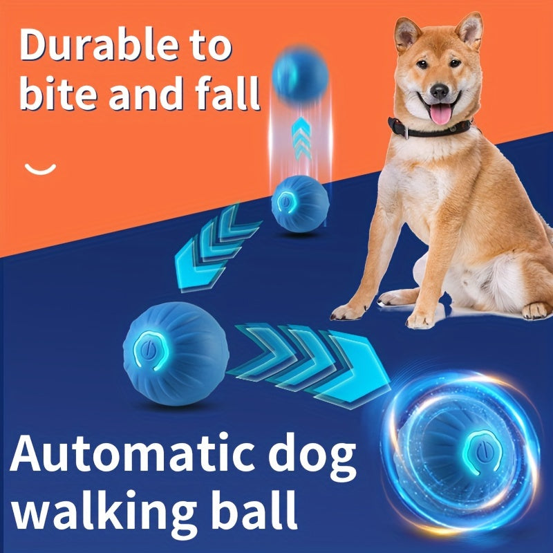 Automatic Rolling Ball Toy, Durable Dog Chew Ball Toy, Pet Grinding Toy, Gravity Jump Ball Toy, Dog Interactive Toy